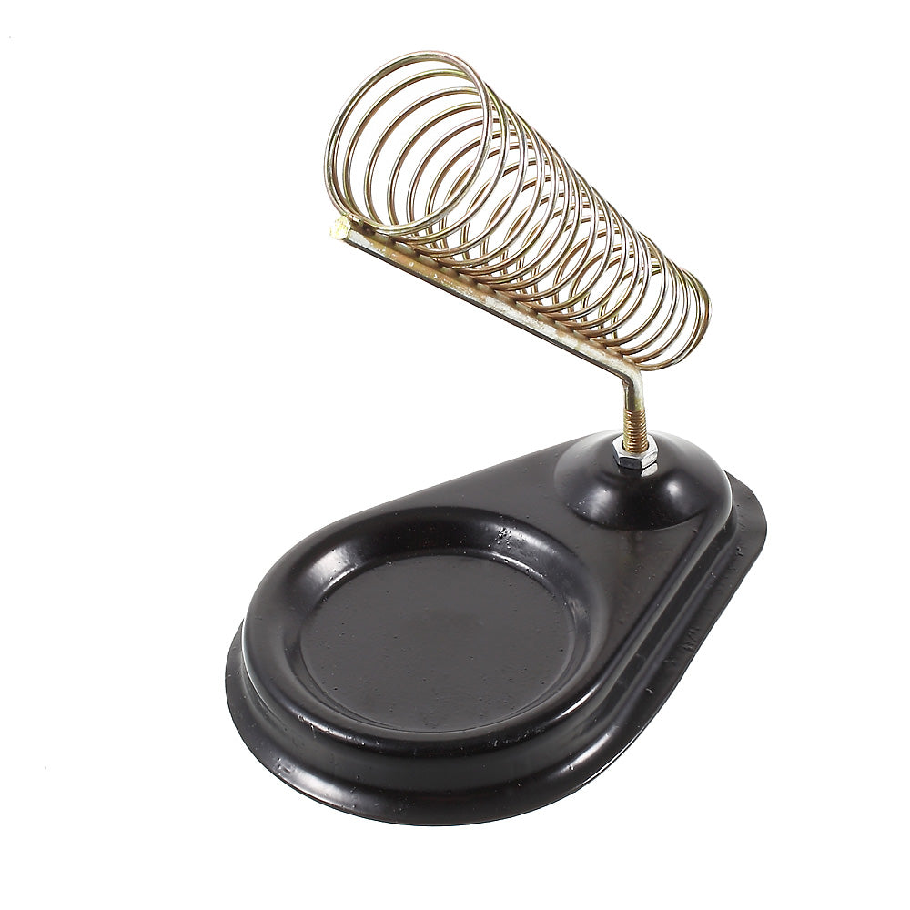 Solder Soldering Iron Metallic Metal Stand Holder with Heavy Duty Black Base