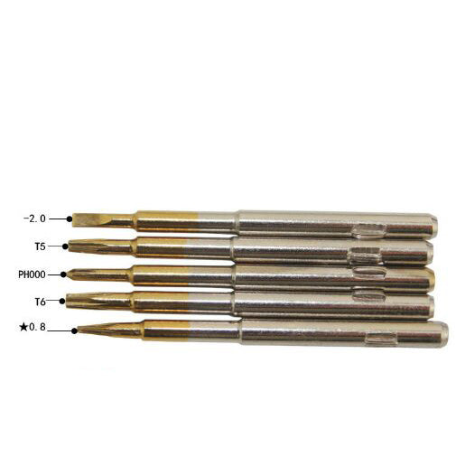 5-in-1 Professional Disassembling Repair Opening Tool Screwdriver Set for iPhone - Gold Color