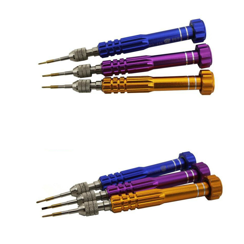 5-in-1 Professional Disassembling Repair Opening Tool Screwdriver Set for iPhone - Gold Color
