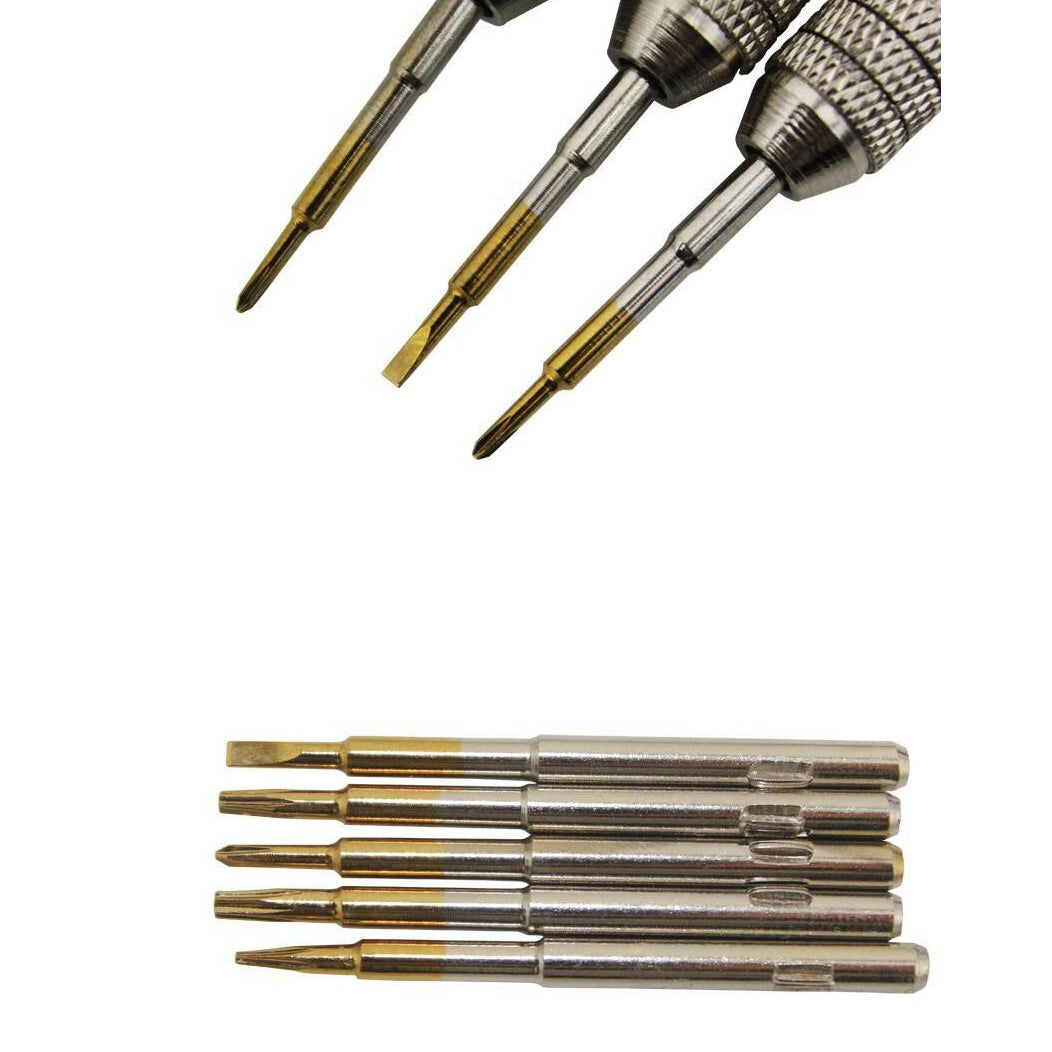 5-in-1 Professional Screwdriver Set Disassembling Repair Opening Tool for iPhone - Blue