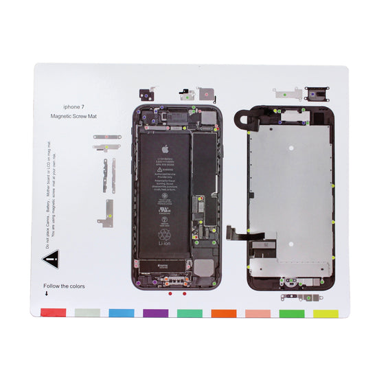 Uniqkart for iPhone 7 4.7 Professional Magnetic Screw Mat Chart Repair Tool