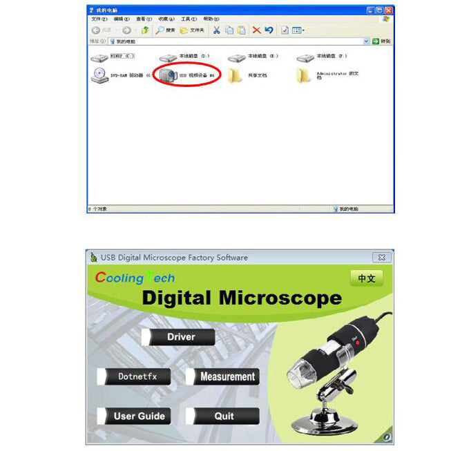 Andonstar Portable 50X-500X 8-LED HD USB Digital Microscope Magnifier Endoscope with Metal Stand - Black