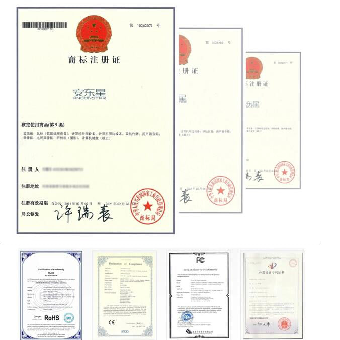 Andonstar Portable 50X-500X 8-LED HD USB Digital Microscope Magnifier Endoscope with Metal Stand - Black