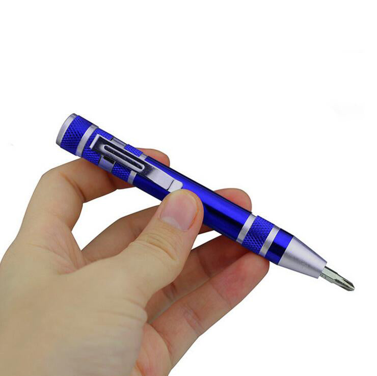 Uniqkart 9-in-1 Portable Slotted Phillips Bits Screwdriver Repairing Repair Tool