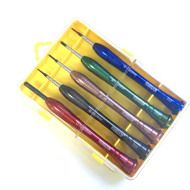 Uniqkart 5Pcs Phone Repair Opening Screwdriver Tool Set for iPhone 7 / 7 Plus / 6s Etc. (YOU-3335)