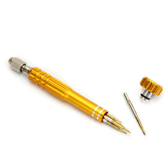 5 in 1 Professional Opening Tool Disassembling Repair Screwdriver Set for iPhone Repair - Gold Color