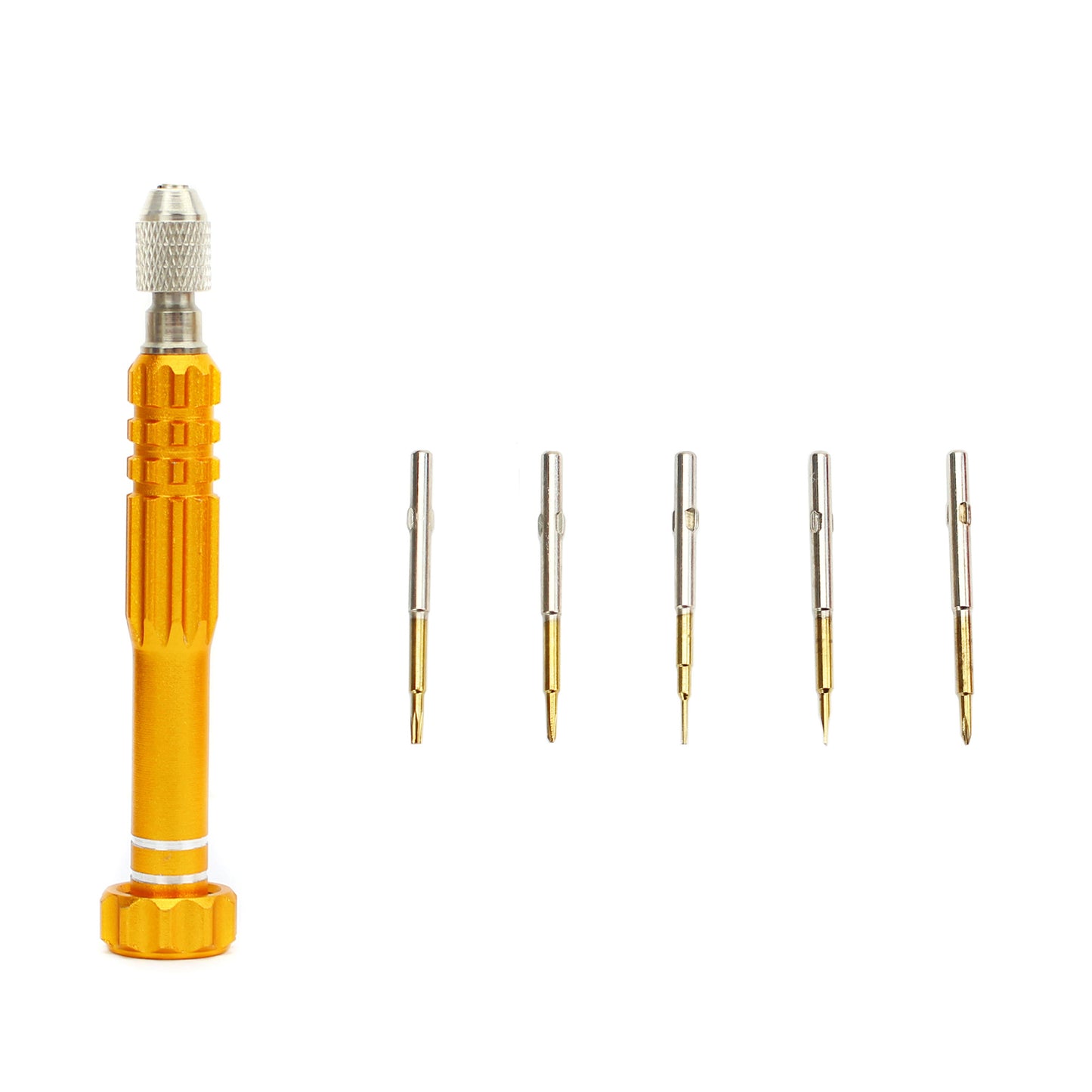 5 in 1 Professional Opening Tool Disassembling Repair Screwdriver Set for iPhone Repair - Gold Color