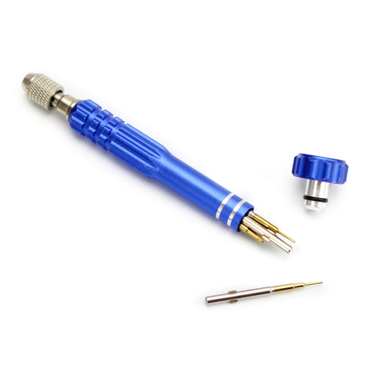 5 in 1 Professional Precision Non-slip Handle Screwdriver Repair Tool Set for iPhone Repair - Blue