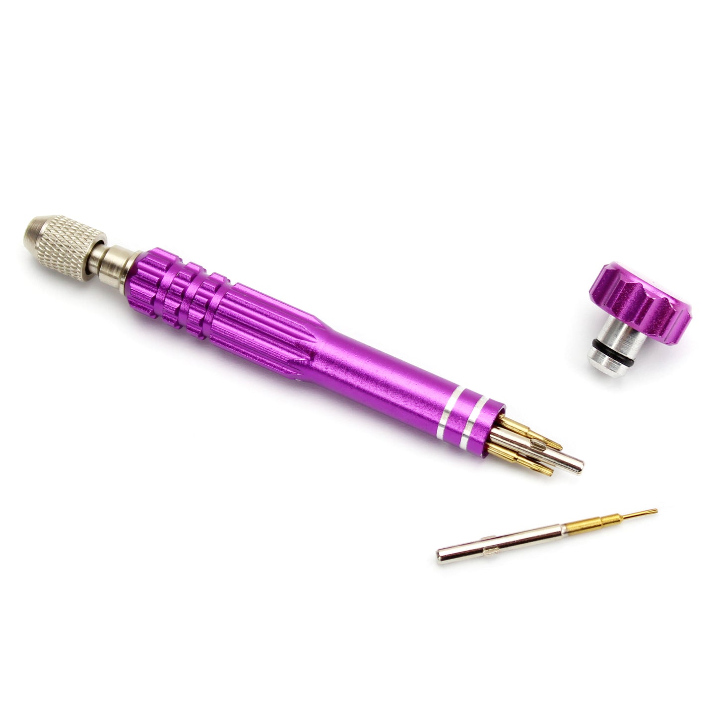 5 in 1 Professional Precision Non-slip Handle Screwdriver Set Repair Tool for iPhone Repair - Purple