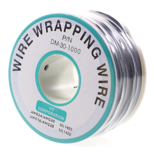 Breadboard P/N B-30-1000 Tin Plated Copper Wire Wrapping 30AWG Cable - Black
