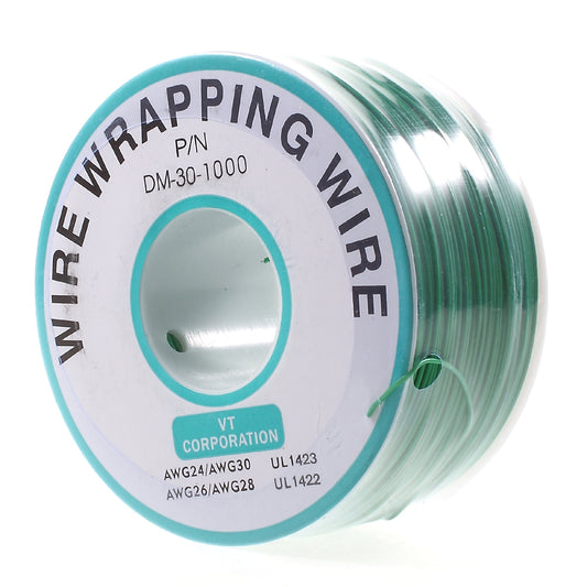 280M Tin Plated Copper Wire Wrapping 30AWG Cable - Green