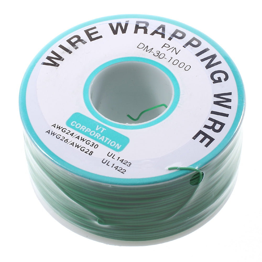 280M Tin Plated Copper Wire Wrapping 30AWG Cable - Green