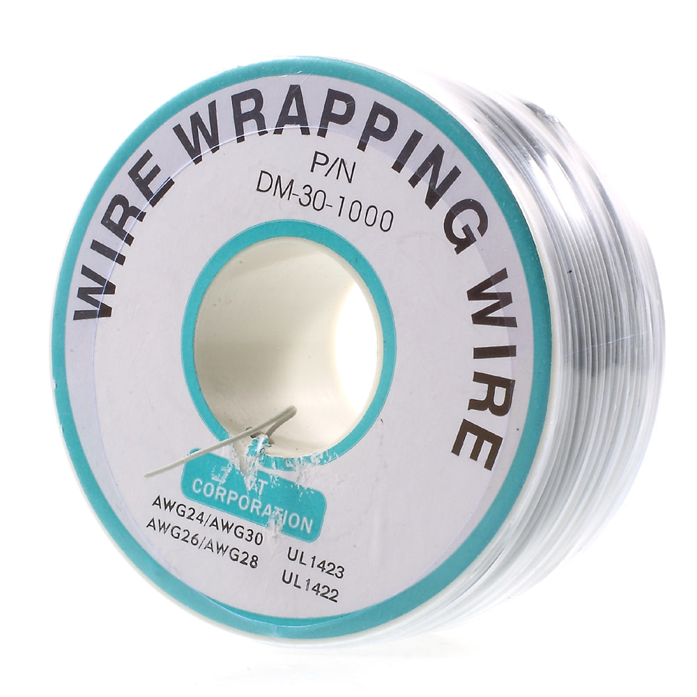 280M Long Electric Wire, Winding Wire 30AWG Fine Line - Grey