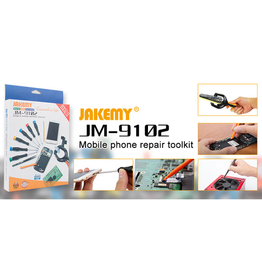 Jakemy JM-9102 13-in-1 Mobile Phone Repair Took Kit Opening Tools for iPhone iPad Samsung HTC Etc.