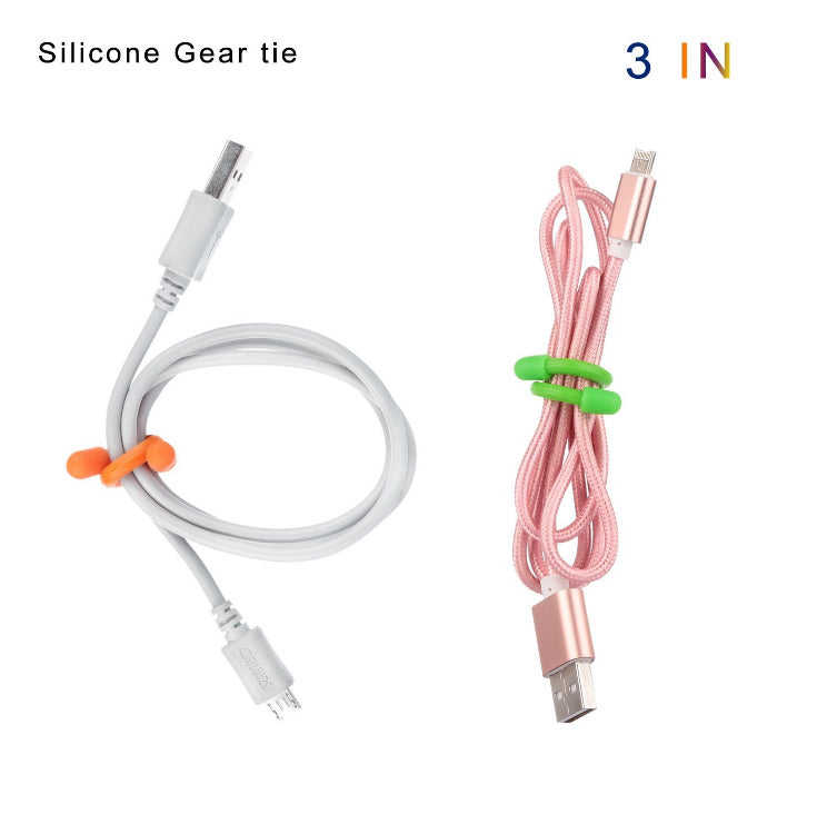 12Pcs/Set 24 inch Multi-functional Silicone Twist Ties Assorted Colors Bendable Reusable Cable Ties