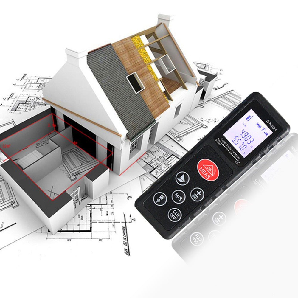 CP-40H 40M Handheld Digital Laser Distance Meter Range Finder - Black