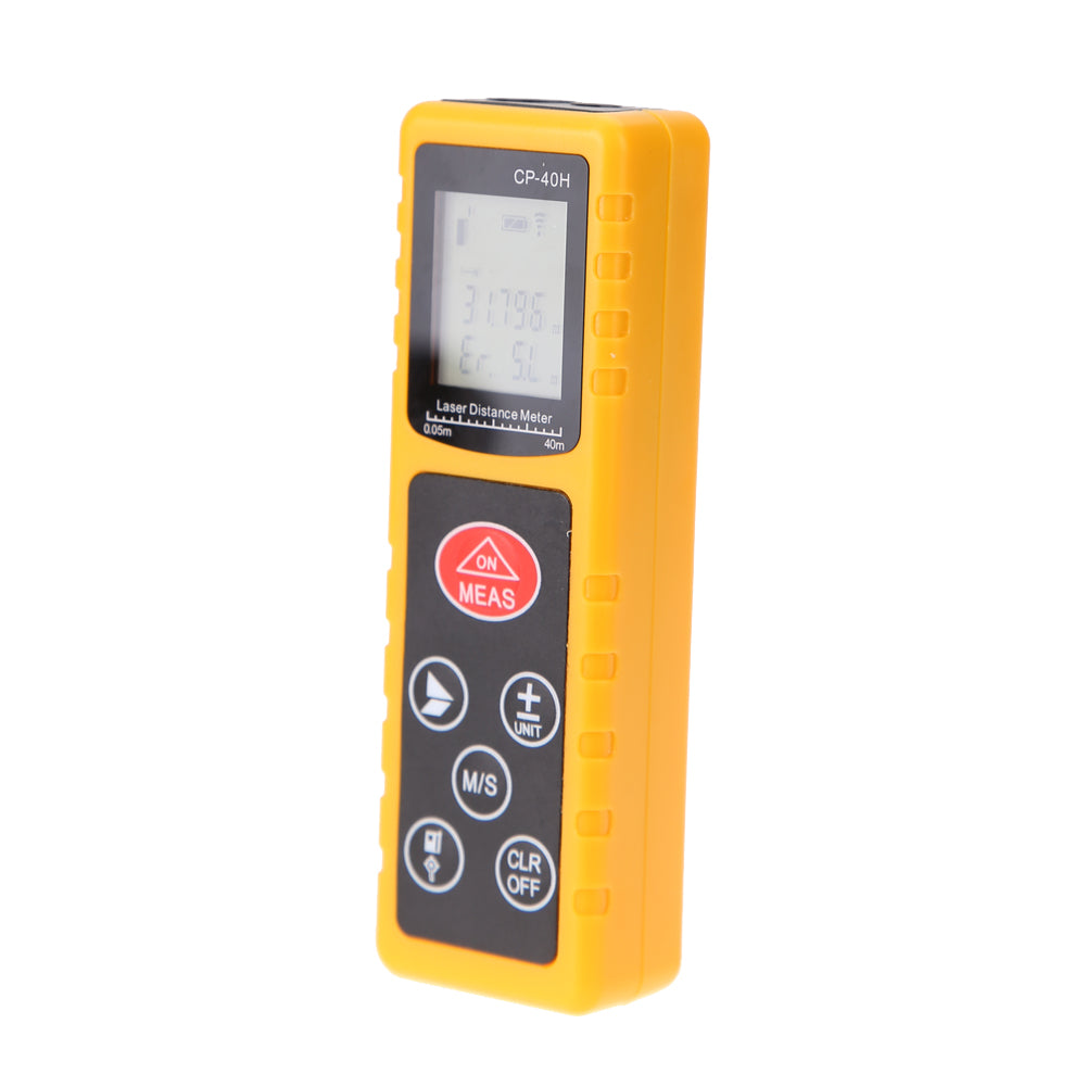 CP-40H 40M Laser Distance Meter Handheld Digital Range Finder - Yellow