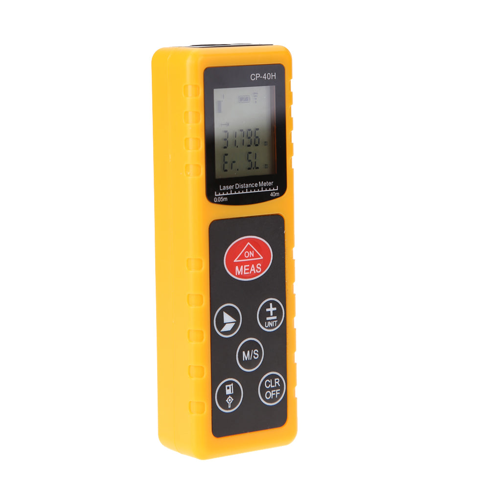 CP-40H 40M Laser Distance Meter Handheld Digital Range Finder - Yellow