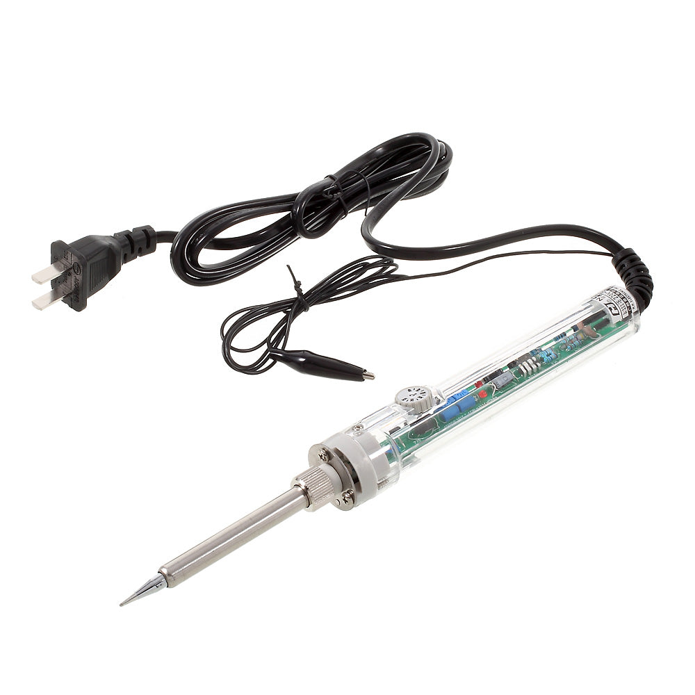 907 220V 60W Pencil Type Professional Adjustable Temperature Welding Soldering Iron Tool - CN Plug