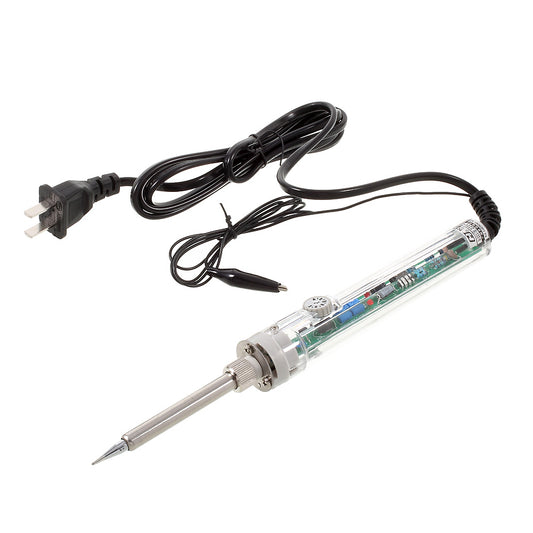 907 220V 60W Pencil Type Professional Adjustable Temperature Welding Soldering Iron Tool - CN Plug