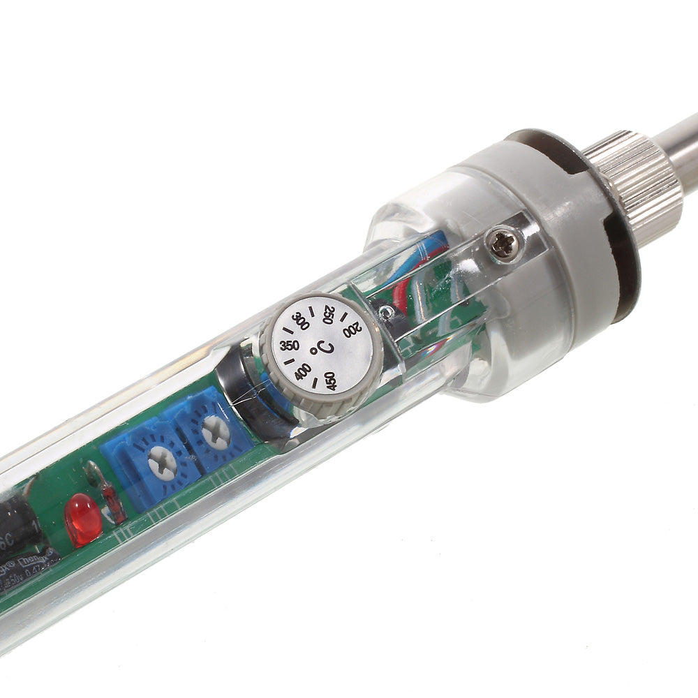 907 220V 60W Pencil Type Professional Adjustable Temperature Welding Soldering Iron Tool - CN Plug