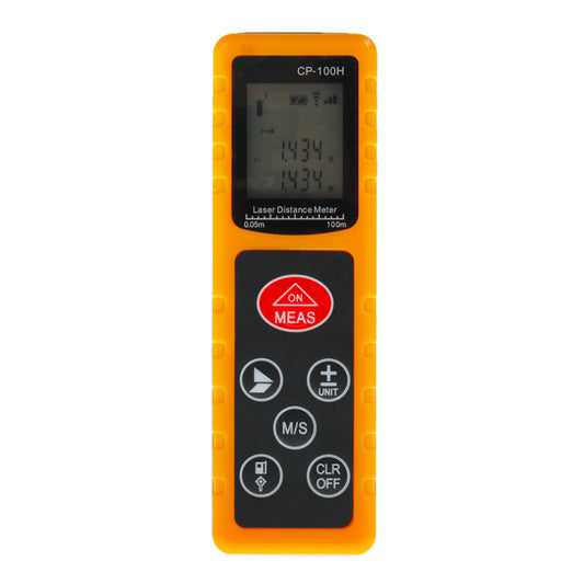 CP-100H 100M Handheld Digital Laser Distance Meter Measure Test Tool for Construction Industries - Yellow