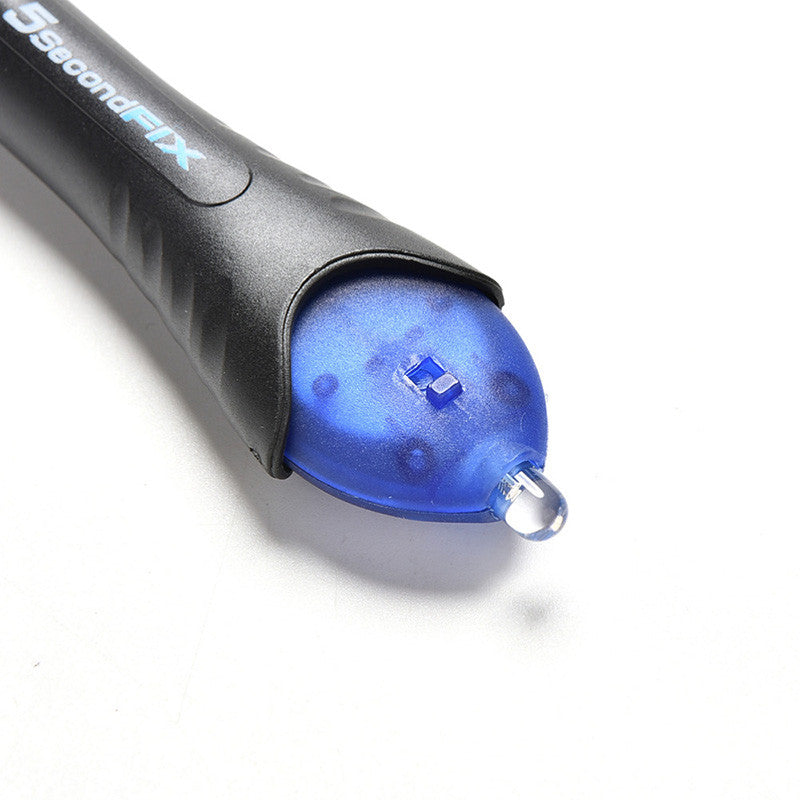 5 Second Fix UV Light Repair Tool with Glue Super Powered Liquid Plastic Welding Compound - Blue