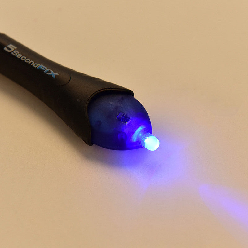 5 Second Fix UV Light Repair Tool with Glue Super Powered Liquid Plastic Welding Compound - Blue