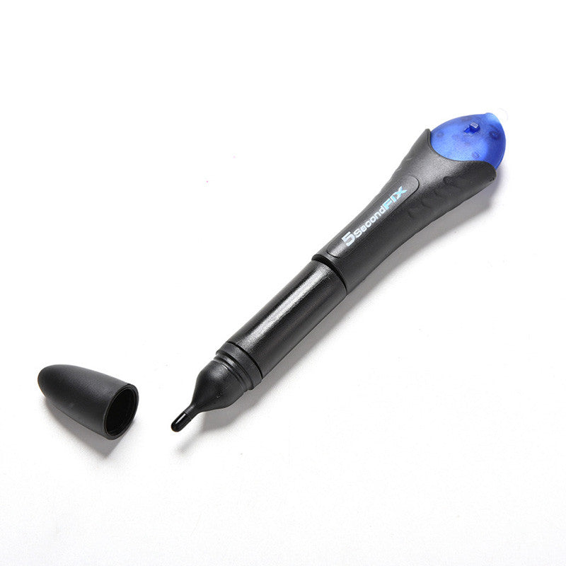 5 Second Fix UV Light Repair Tool with Glue Super Powered Liquid Plastic Welding Compound - Blue