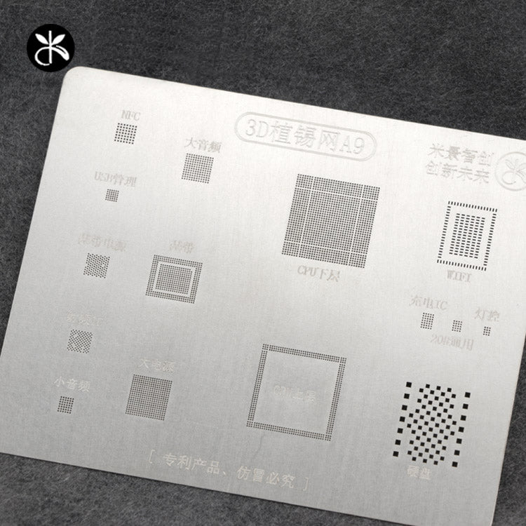 Uniqkart A10 for iPhone 7 / 7 Plus 3D IC Repair BGA Tin Plate Rework Soldering Stencil Steel Net
