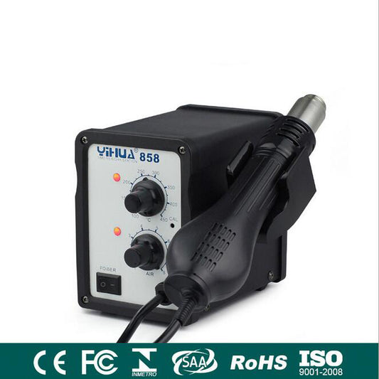 Uniqkart 858 SMD Rework Solder Station Hot Air Blower Heat Gun - 220V / EU Plug