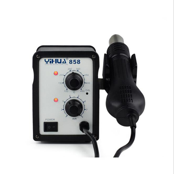 Uniqkart 858 SMD Rework Solder Station Hot Air Blower Heat Gun - 220V / EU Plug