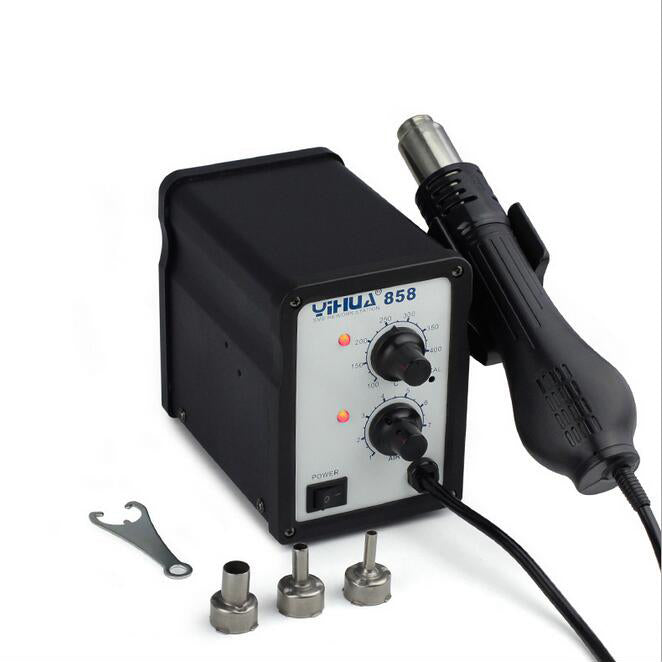 Uniqkart 858 SMD Rework Solder Station Hot Air Blower Heat Gun - 220V / EU Plug