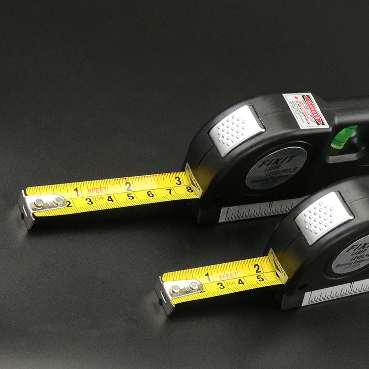 Multipurpose Laser Level Laser Measure Line 8ft Measure Tape Ruler Adjusted Standard and Metric Ruler