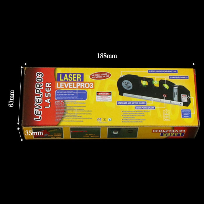 Multipurpose Laser Level Laser Measure Line 8ft Measure Tape Ruler Adjusted Standard and Metric Ruler