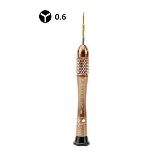 Skid-proof Handle Y0.6x30mm Tri-wing Screwdriver Repair Tool - Rose Gold Color