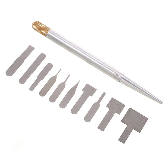 W120 1Pc Handle + 10PCS Thin Blades Tool Set Demolition Mobile CPU Scraper Repair Tools