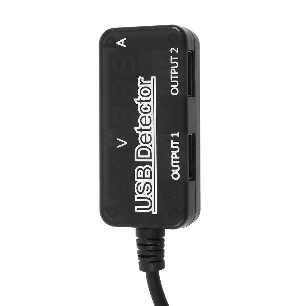 LED Display Cellphone Voltage Current USB Detector Tester Meter with Two USB Charging Ports