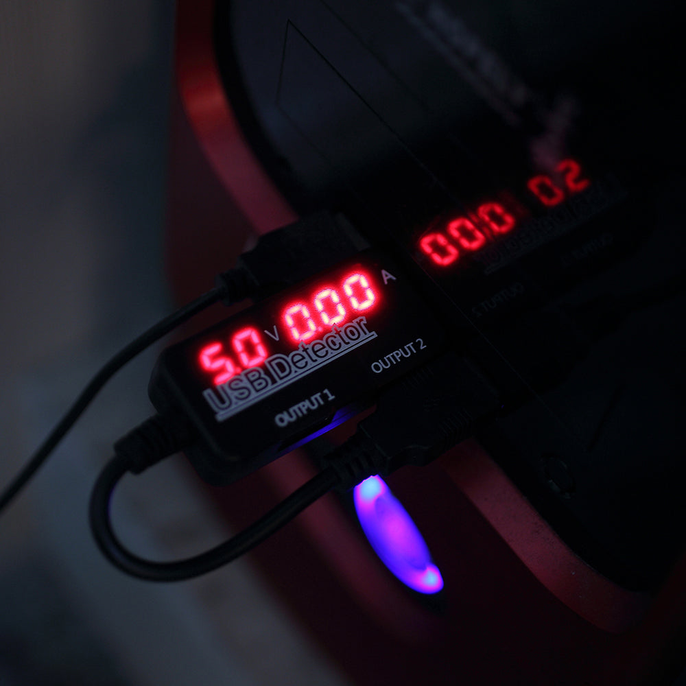 LED Display Cellphone Voltage Current USB Detector Tester Meter with Two USB Charging Ports