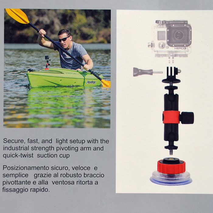 360 Degree Rotary Suction Cup Mount with Tripod Adapter for GoPro Hero Xiaomi Yi SJCAM Sports Cameras