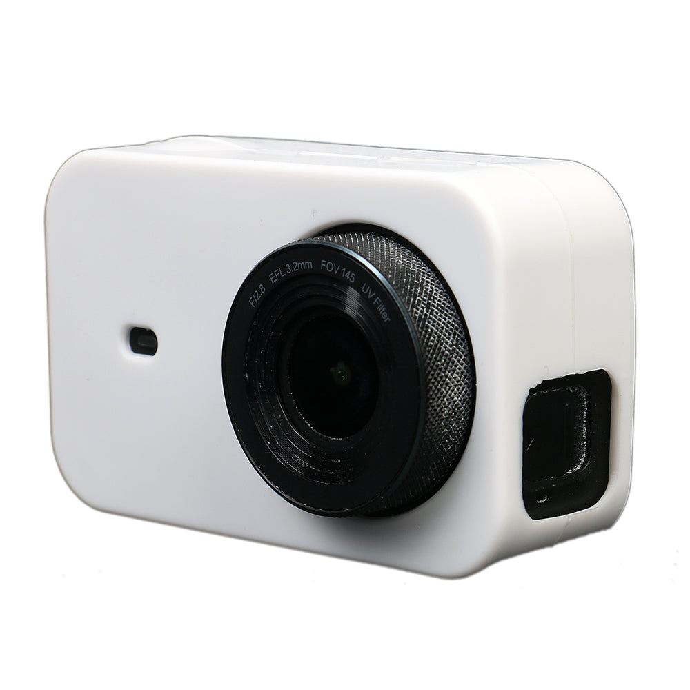 XIAOMI MIJIA Protective Silicone Housing Cover for Xiaomi Mijia Mini 4K Action Camera + Lens Cap Protective Case - White