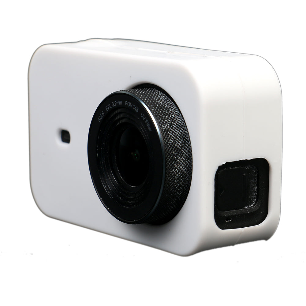 XIAOMI MIJIA Protective Silicone Housing Cover for Xiaomi Mijia Mini 4K Action Camera + Lens Cap Protective Case - White