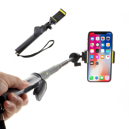 LDX-809 Suit Outdoor GoPro + Smartphone Selfie Stick for iPhone Samsung HTC LG Sony - Black