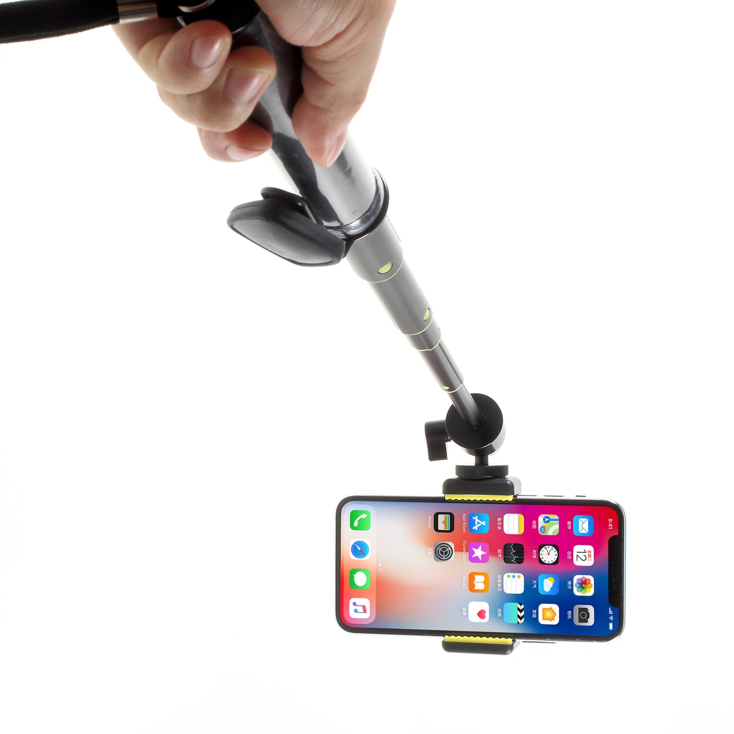 LDX-809 Suit Outdoor GoPro + Smartphone Selfie Stick for iPhone Samsung HTC LG Sony - Black