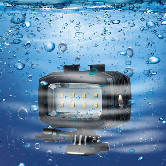 30M Waterproof Diving Light Rechargeable Dimmable LED Lamp for GoPro / SJCAM / Xiaoyi etc.