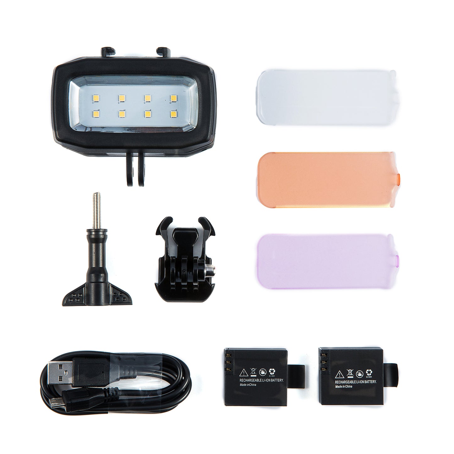 30M Waterproof Diving Light Rechargeable Dimmable LED Lamp for GoPro / SJCAM / Xiaoyi etc.