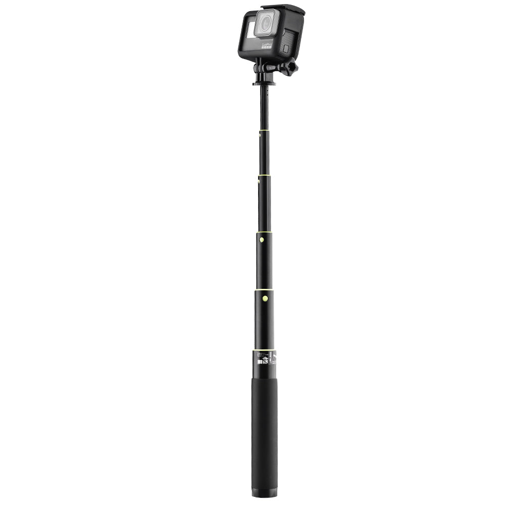 7.1-31.5 Inch Extendable Selfie Stick for GoPro Hero 5/4/3 etc. with Remote Clip Mount
