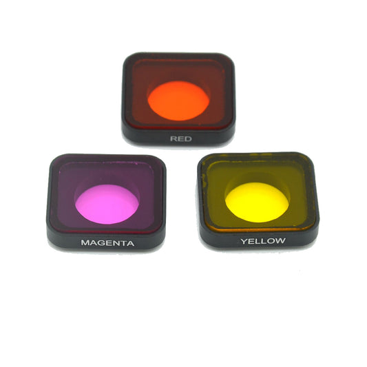 3Pcs/Set Camera Lens Cover Protectors with Colored Filter for GoPro Hero 6/5