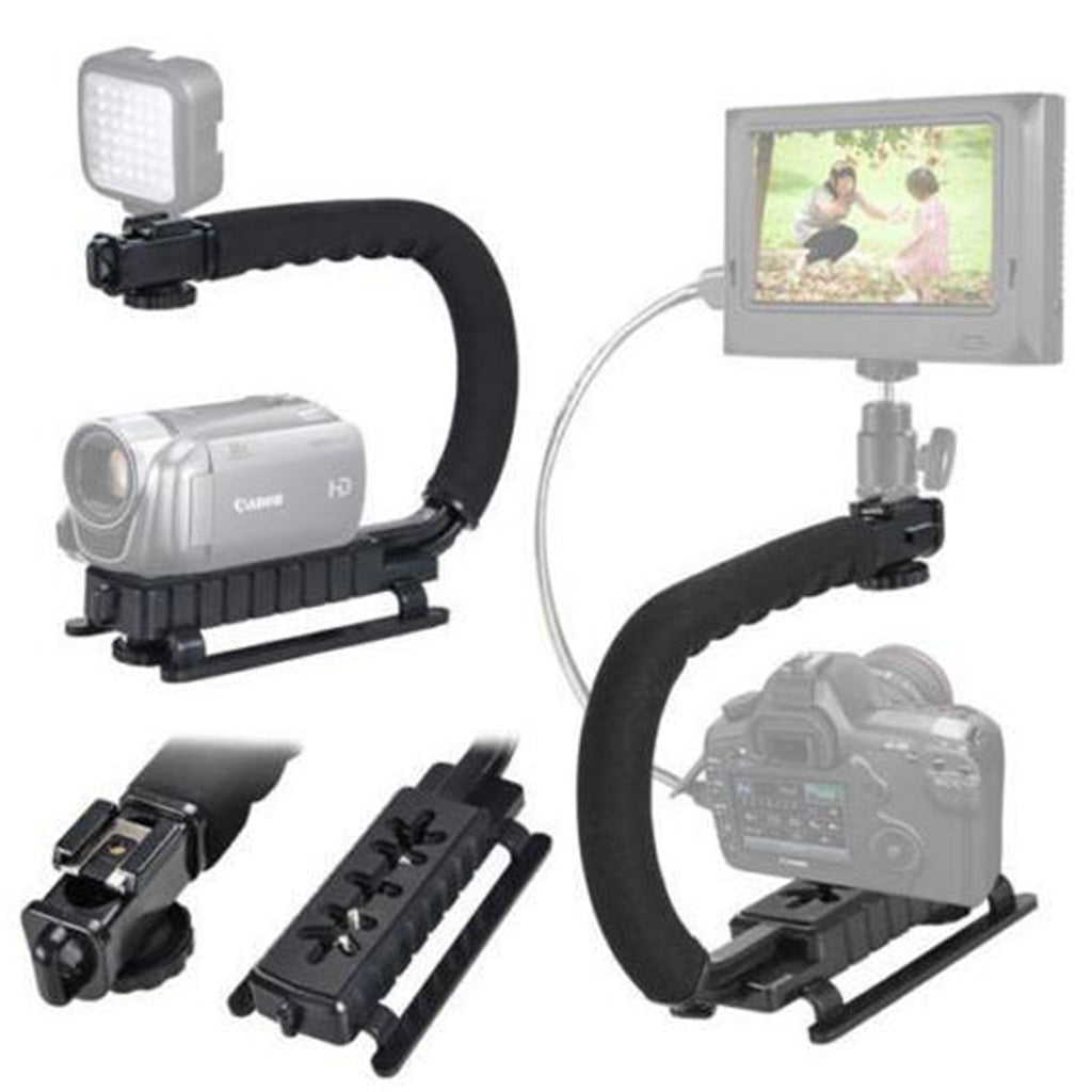 AT717 C-Shape Rig Handheld Stabilizer for GoPro Hero 6/5/4/3+, SJCAM SJ6000/SJ5000, DSLR Cameras