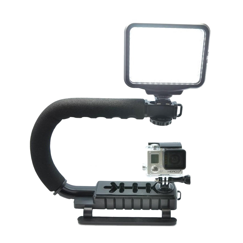 AT717 C-Shape Rig Handheld Stabilizer for GoPro Hero 6/5/4/3+, SJCAM SJ6000/SJ5000, DSLR Cameras